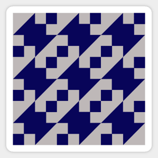 Navy Blue Northern Lights Patchwork Pattern Sticker